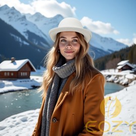 EOZY Bowler Hats for Men Womens Derby Cloche Church Fedora Hat Removable Feather Party Costume Hat White