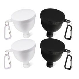 Reicyfang Protein Powder Funnel Set, Travel Protein Powder Container with Funnel, Portable Water Bottle Supplement Holder, Keychain Water Bottle Supplement Container to-Go