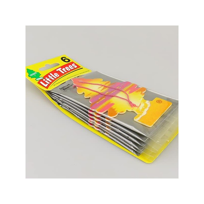 リトルツリー エアフレッシュナー お得な6枚組 サンセット ビーチ（ Little Trees Air Fresheners 6pac