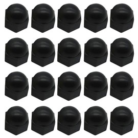 20 Pieces Nut Protection Cover Hex Nut Protection Caps Dome Bolt Nut Protective Caps Covers Hexagonal Screws M12x19mm, Black