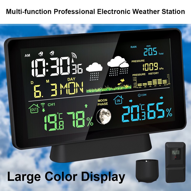Multi-function Professional Electronic Weather Station Intelligent Color Screen Clock Temperature