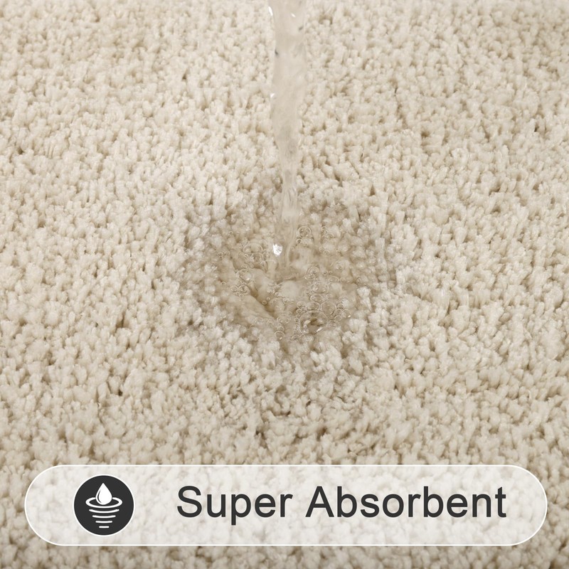 SHACOS Super Soft Small Bathroom Rugs 16x24 inch Microfiber Bath