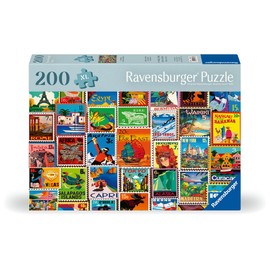 Ravensburger Puzzle 12001371 - Stamps - 200 Pieces Puzzle for Seniors - with Large Puzzle Pieces Made of Grippy Material, Large Picture Template and Mat for Puzzle