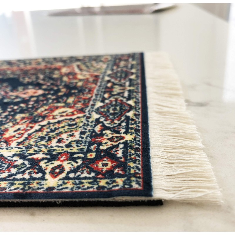 Carpet Coasters, Set 4 Turkish Rug Style Table Drink mats,