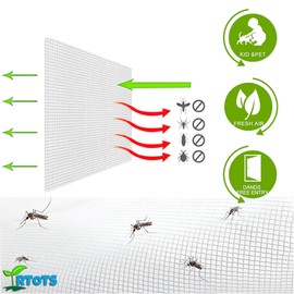 Magnetic Fly Screen Window, 80 x 120 cm, Automatic Close, Magnetic Adsorption Mosquito Net Door, for Balcony Door, Living Room, Patio Door, White