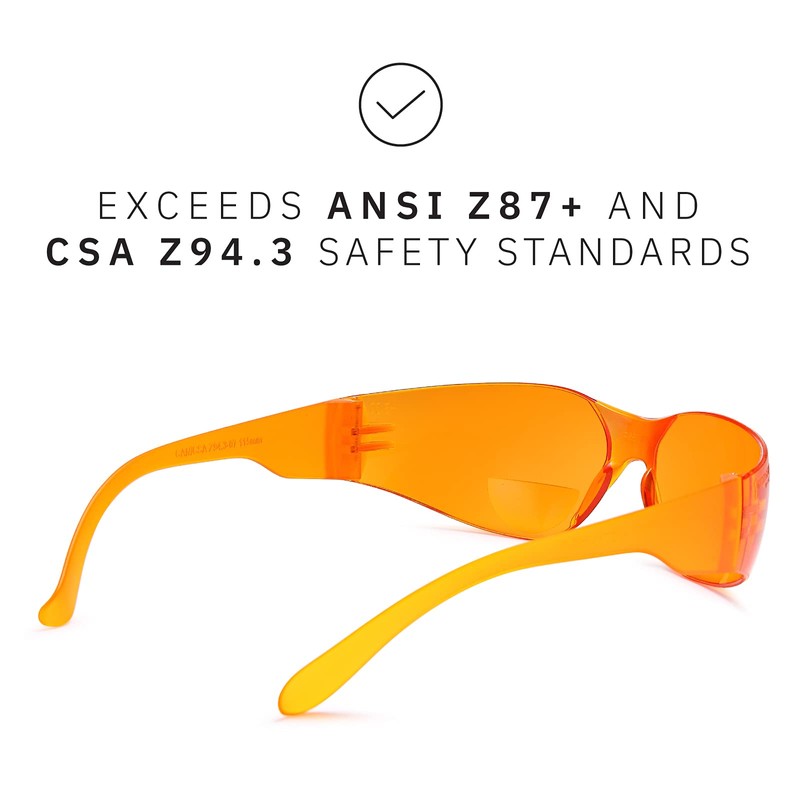 Gamma Ray Bifocal Reading Safety Glasses Readers