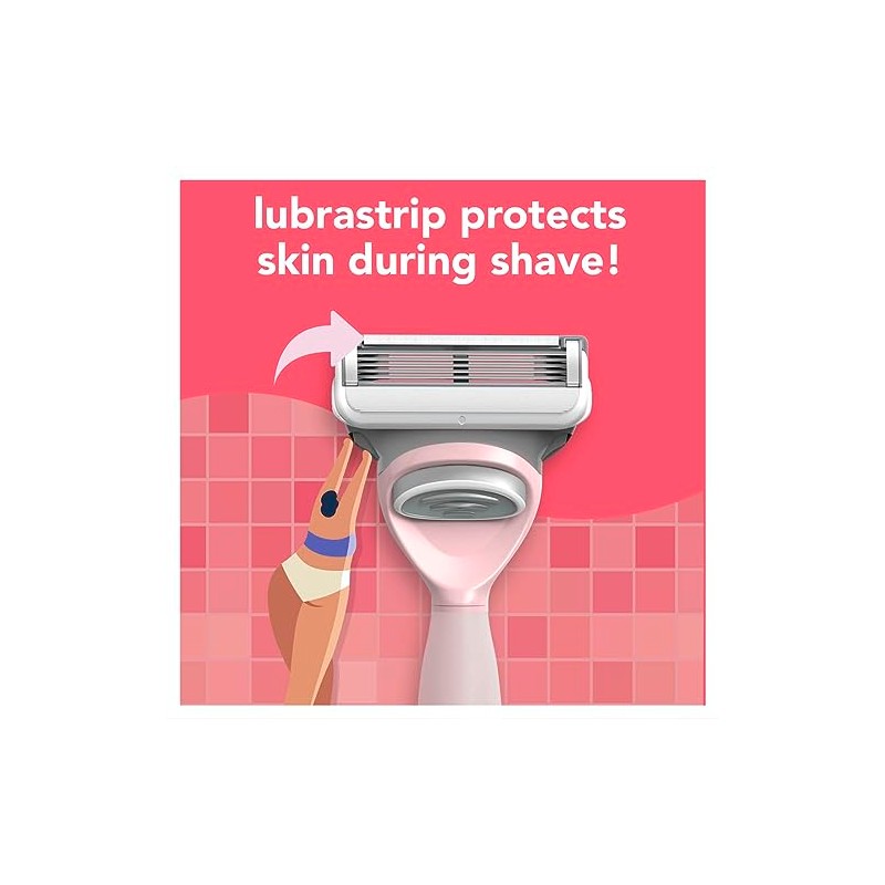 Joy Maquinilla de afeitar para mujer, 1 mango, 8 recambios