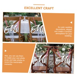 CORHAD Wedding Chair Back Sign Mr Mrs Decor Elegant Registry Ideas for Ceremony