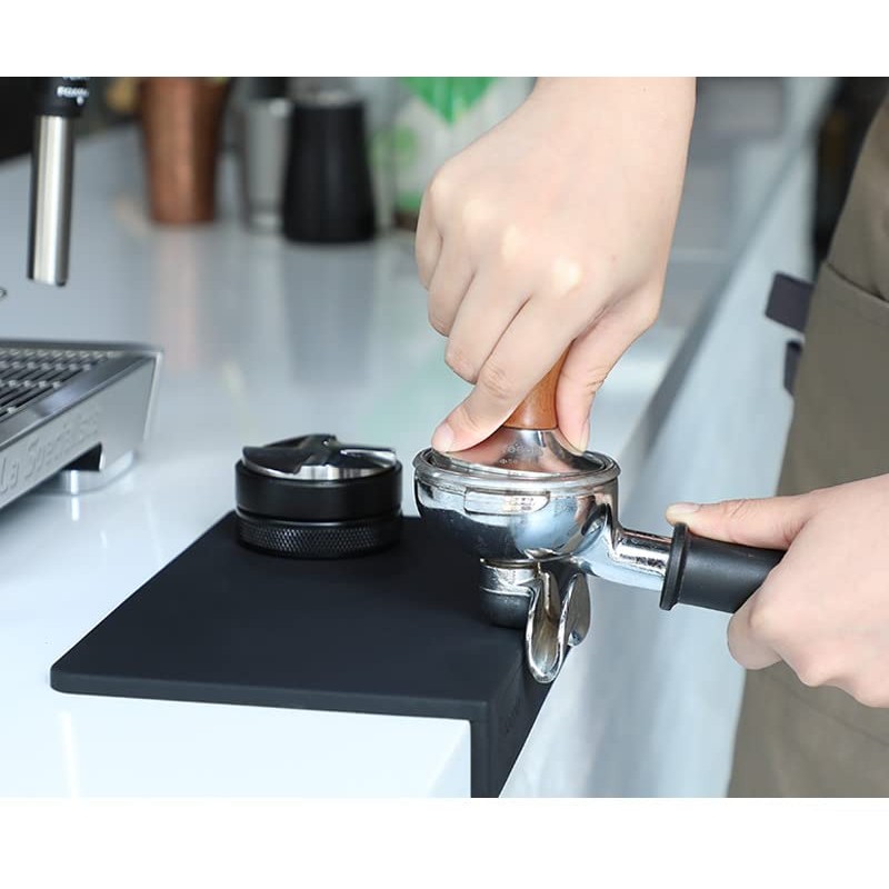 FUN COFFEE Tamper Mat Espresso Coffee Mat Corner Tamping Mat