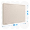 OWLKELA 36 x 24 inch Felt Bulletin Board, Self-Adhesive Pin