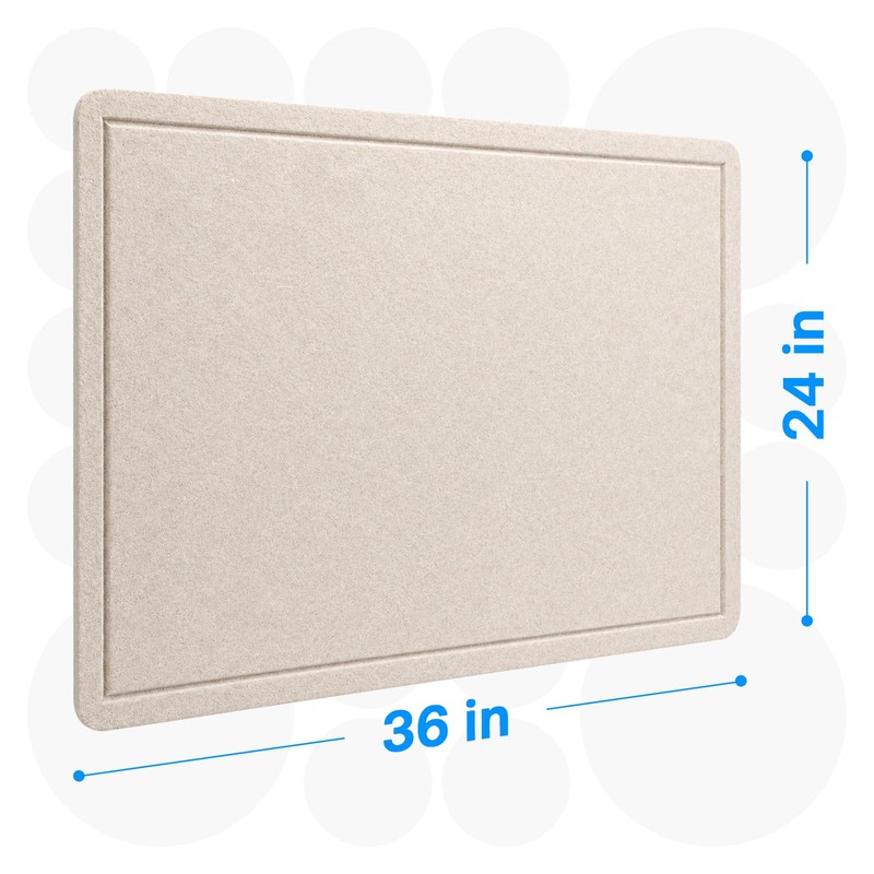 OWLKELA 36 x 24 inch Felt Bulletin Board, Self-Adhesive Pin
