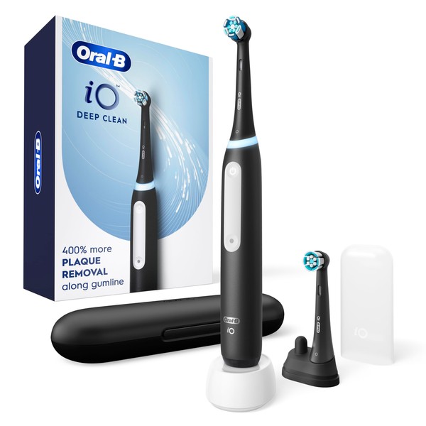 Oral-B iO Deep Clean Rechargeable Electric Powered Toothbrush, Black with