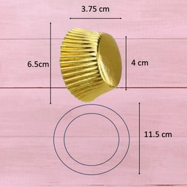 Capacillo Premium Cupcake Rosa Metalico 100 Pzas