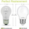 WELLHOME 40W Equivalent Light Bulb,4W Led Bulbs 5000K Daylight,A15 LED