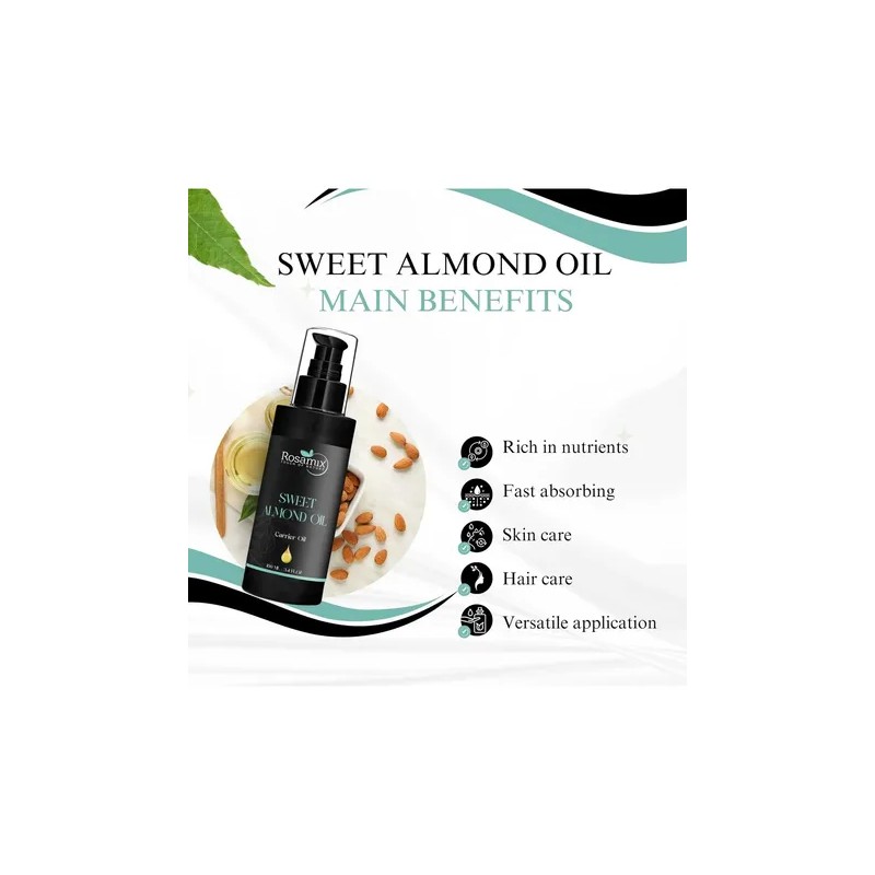 Aceite De Almendra Dulce Prensado En Frío 100% Puro Y