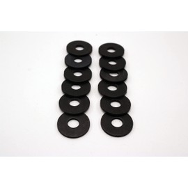 Rubber Penny Washers M5 x 15mm, 5.4mm Inner Diameter x 14.5mm Outer Diameter x 1.7mm Thick Pack of 12 (12, M5 x 15mm)