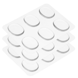 MECCANIXITY 18 Pcs Drum Dampeners Gel Pads Silicone Mute Pads Drum Silencers Drum Dampeners Moon Gels Clear 30x25x3mm for Drums Cymbals Tone Control