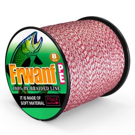 FRWANF 8 Strand Braided Fishing Line - No Fade - Zero Stretch - Low Memory, 0.1-1MM/6-300LB/100-2000M Sea Fishing, Lake Fishing, River Fishing, Saltwater, UHMWPE Fiber Fishing Line 8LB-328Yards