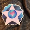 Moonlight Jade STKR010 Star Heart Flower Circle Abstract Sticker -