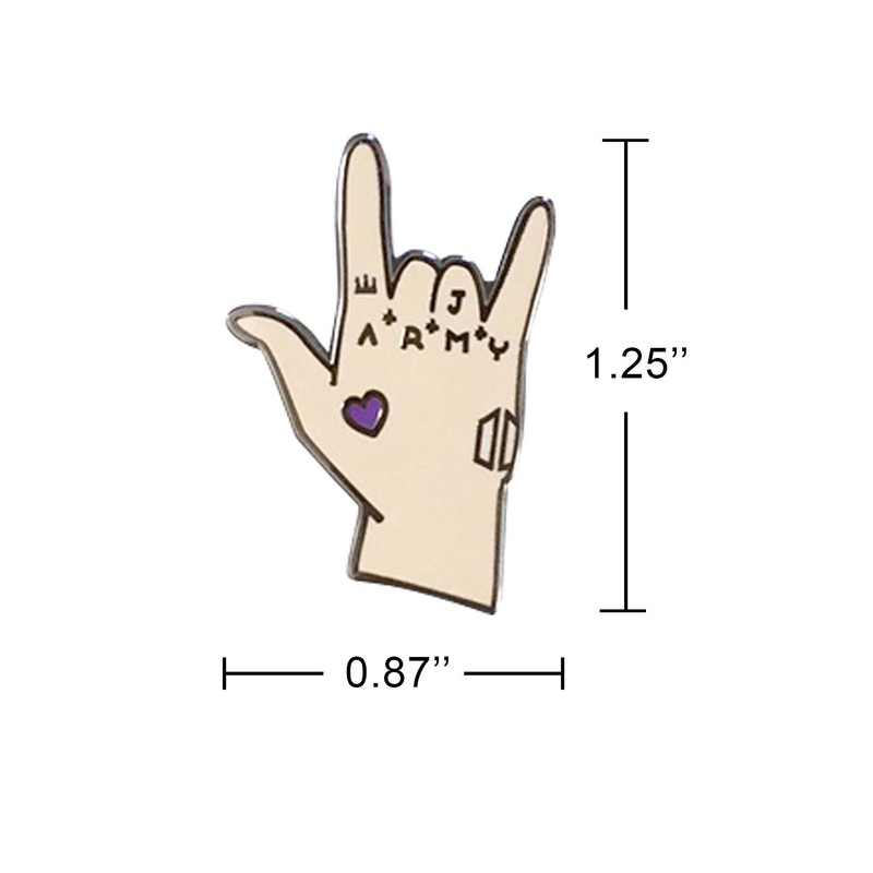 Enamel 2 Pin Pack, I Purple You and Jungkook Hand