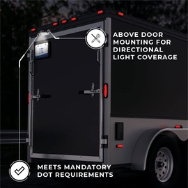 Manufacturers' Select ITC LED Trailer License Plate Light for Boat Trailers, RV, Utility Trailers (Black)