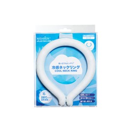 Nishikin Cool Neck Ring, Naturally Freezes Below 84°F (28°C), Cool Neck Ring, Can Be Used Repeatedly, Heat Protection, Disaster Prevention, Summer, Ice Ring, Frosting, Cool Ring, Ice Ring (Blue)