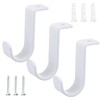 Kowibcl Curtain Rod Brackets for Ceiling-Mounted, Drapery Rod Holder for