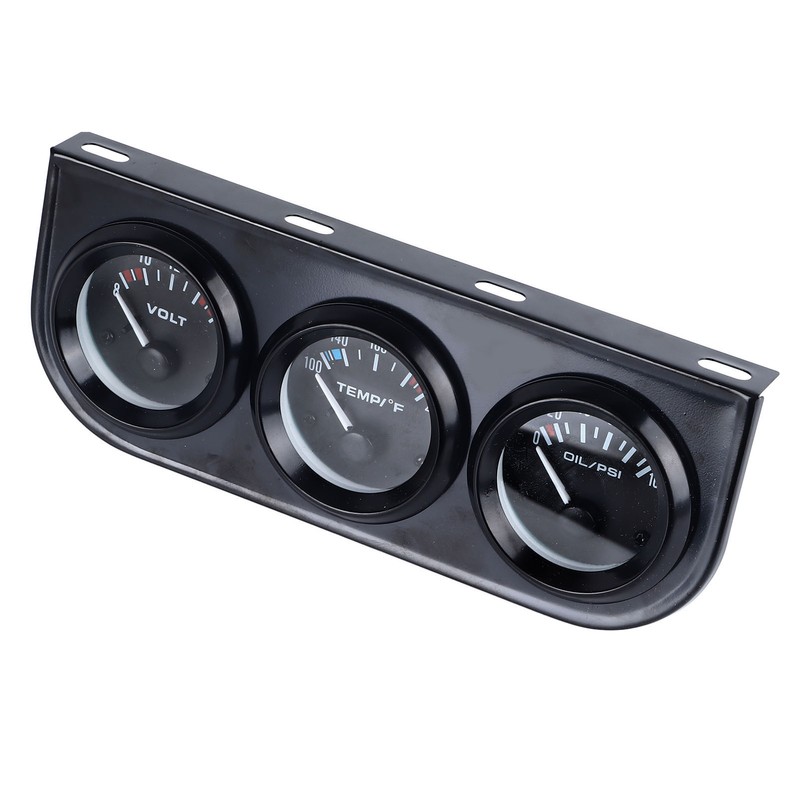3 in 1 Car Triple Gauge Kit Multifunctional Mechanical Voltmeter