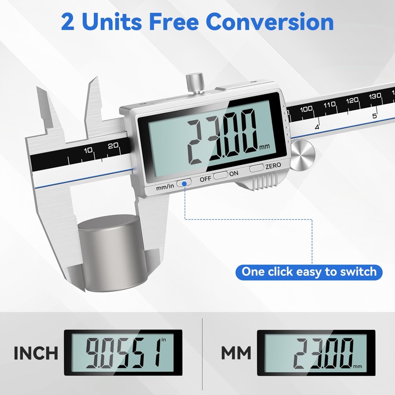Housolution Digital Caliper, 8Inch Caliper Measuring Tool with Large LCD