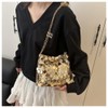 Sither Evening Handbag Large Sequin Evening Bag Link Chain Purses