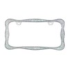 creathome 3D Shining License Plate Frame, Chrome with Shining Sliver