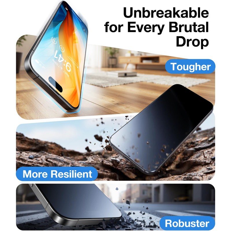 UltraGlass TOP 9H+ Armor for iPhone 16 Pro Max Privacy