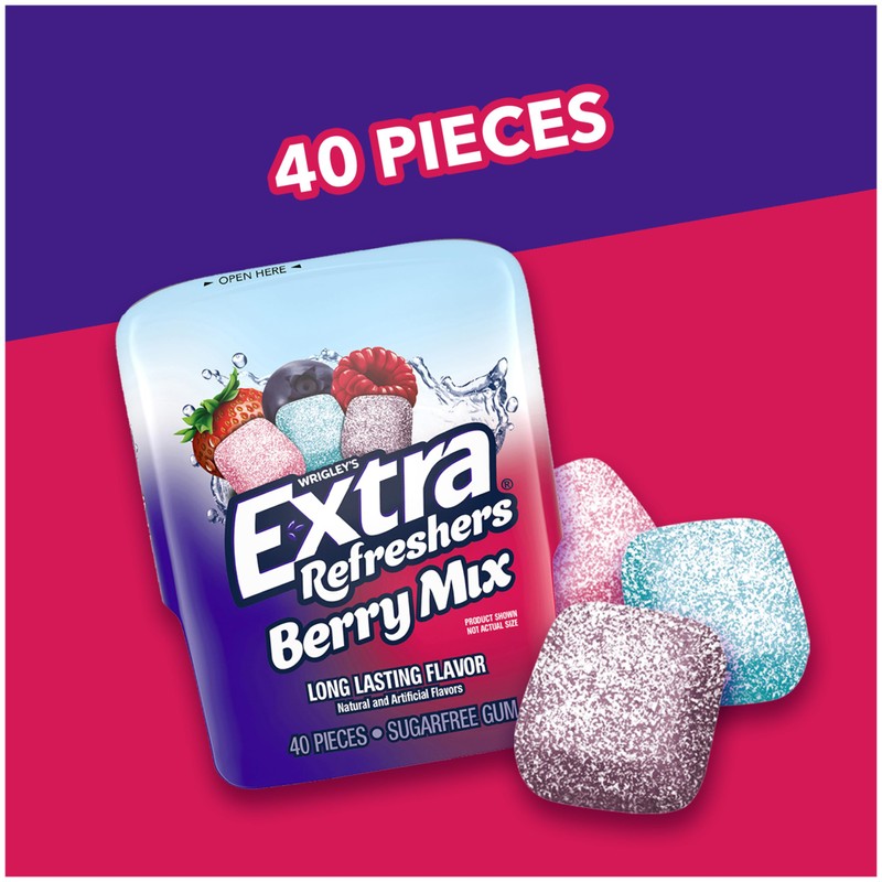 EXTRA Gum Sugar-Free Chewing Gum, Berry Mix - 3.21-Ounce 40-Piece