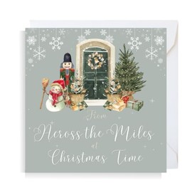 Second Ave Across The Miles Square Christmas Xmas Holiday Festive Greetings Card