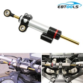 Universal Steering Damper Motorcycle Damper Stabiliser Steering Damper for Motorcycle Aluminium Universal Motorcycle Steering Damper Stabiliser for Mt10 Mt 07 Mt09 Short Type