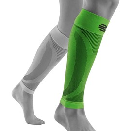 Bauerfeind Sports Compression Lower Leg Calf Sleeves (1 Pair) - Gradient Compression for Improved Blood Circulation in Legs - Air Knit Fabric Breathable, Durable, Washable (Green, Large/Short)