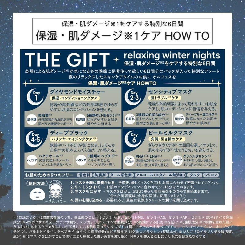 ALFACE THE GIFT ~relaxing winter nights~ 7 pack 1 piece