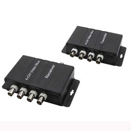 4 Channel Analog Video Multiplexer HD Video Over Coax for CCTV Camera Transmitter and Receiver Included
