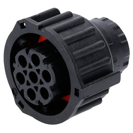 Kalitec KALI-2007 DIN 72585 Round Plug Set 7-Pin I Housing Material PBT GF30 I Cable Output Angle 180° I Car Plug Waterproof IP69K I Operating Voltage 48 VDC I Cable Plug Black