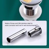 Bathroom Basin Sink Popping Up Drainer Lavatory Odor Resistant Sink