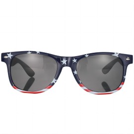 SOHUPAC Sunglasses For Women Plastic Frame Hippie Eyeglasses For Men Vintage Accessories UV400 Protection (American-Navy Gray)