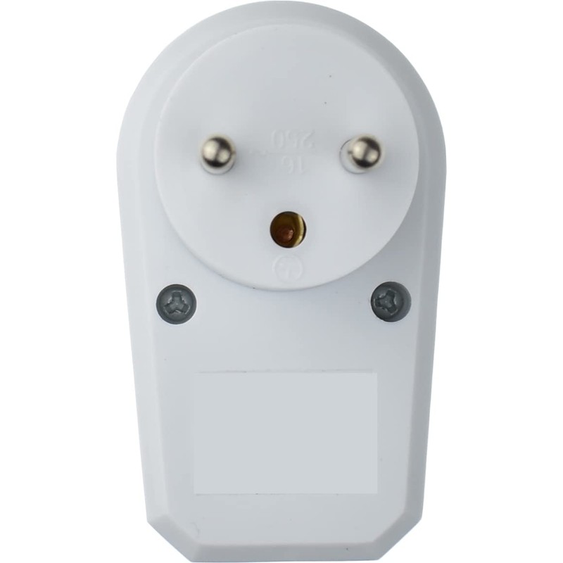 2 Socket Adapters with Switch Colour White 16 A 230