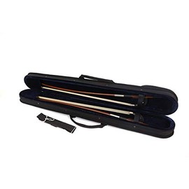 Yinfente Upright Double Bass Bow Case String Bass Bow Box for German Bow French Style Hold 2pcs Bow Bag With Strap