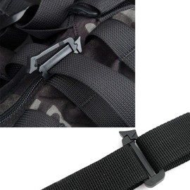 LUORNG 20PCS Webbing Connecting Clip Molle Webbing Connecting Clips Strap Buckle Backpack Clip Backpack Schoolbag Buckle, Black, 50x26MM