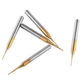 CYSFETENA Pack of 10 3.175 x 0.6 mm End Mills Metal, High Hardness Bending Rigid End Mill, Sharp Carbide Cutter for Engraving Circuit Boards, Induction Plates, Fibres