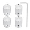 sourcing map 4 Pcs Aluminium Potentiometer Knobs, 1/4"(6mm) IDx1/2"(12.5mm) ODx5/8"(16mm)