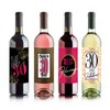 30th Birthday Wine Labels/Set of 4 Cheers Wine Bottle Stickers/Thirtieth