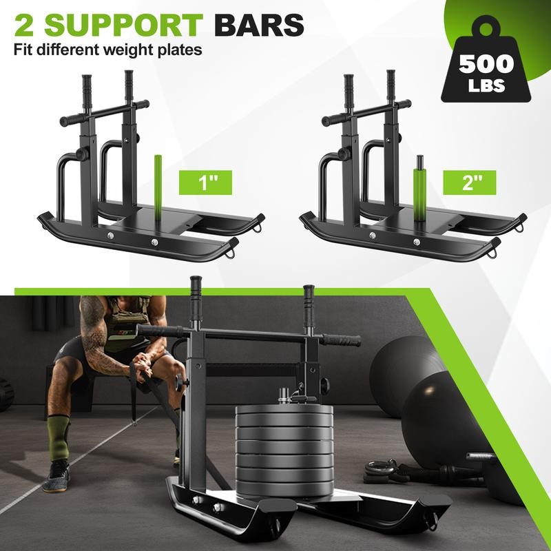 Weight Sled Adjustable Height - Weight Training Pull Sled Gym