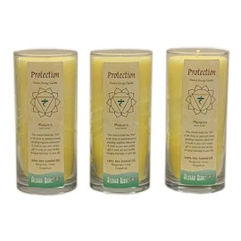 Aloha Bay Premium Scented Hand Made Chakra Candle | Energy Pillar | Meditation & Balance Set(3 Pack) | Yoga, Prayer & Meditation Candle | Long Burn & Dripless |Manipura, Bergamot, Lime & Grapefruit