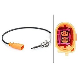 HELLA 6PT 014 494-181 Sensor, exhaust gas temperature - 2-pin connector - Bolted - Cable: 310mm